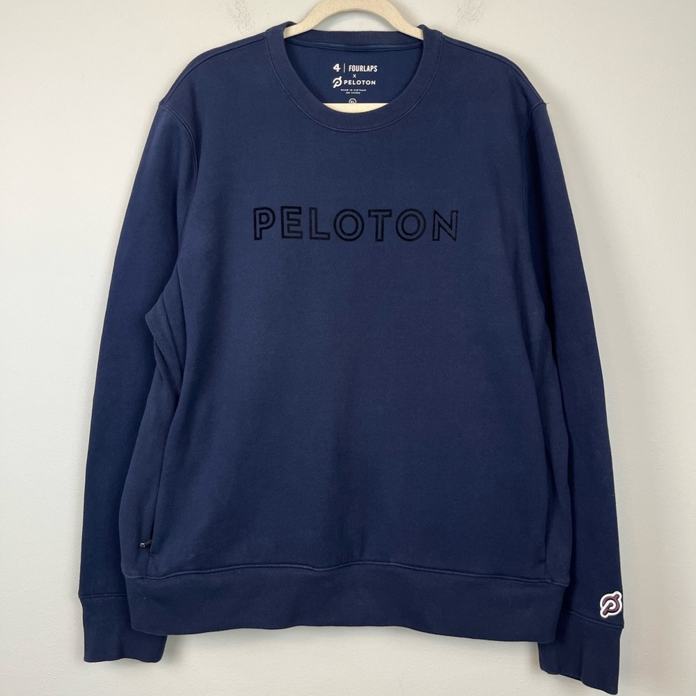 Peloton Fourlaps Navy Crewneck Sweatshirt Size XL
